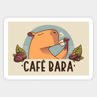 CafeBara- Cute Capybara Coffee Magnet